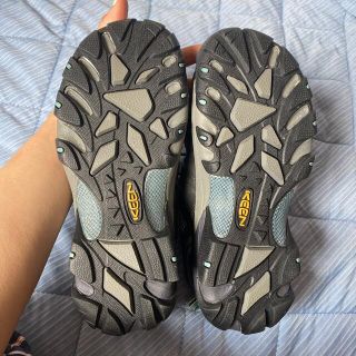 KEEN - 超美品 キーン トレッキングシューズ 23.5 防水 グレーグリーン ...