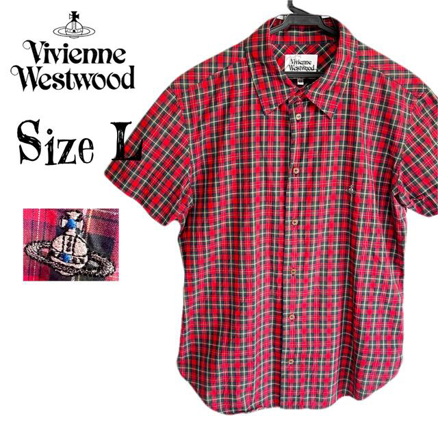 Vivienne Westwood(ヴィヴィアンウエストウッド)の希少サイズL★ヴィヴィアンウエストウッド タータンチェック柄 オーブ 半袖シャツ メンズのトップス(シャツ)の商品写真