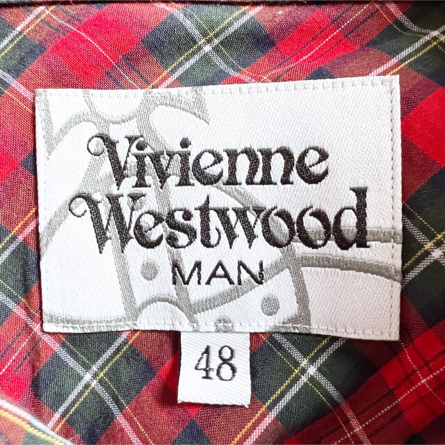 Vivienne Westwood(ヴィヴィアンウエストウッド)の希少サイズL★ヴィヴィアンウエストウッド タータンチェック柄 オーブ 半袖シャツ メンズのトップス(シャツ)の商品写真