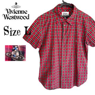 ヴィヴィアンウエストウッド(Vivienne Westwood)の希少サイズL★ヴィヴィアンウエストウッド タータンチェック柄 オーブ 半袖シャツ(シャツ)