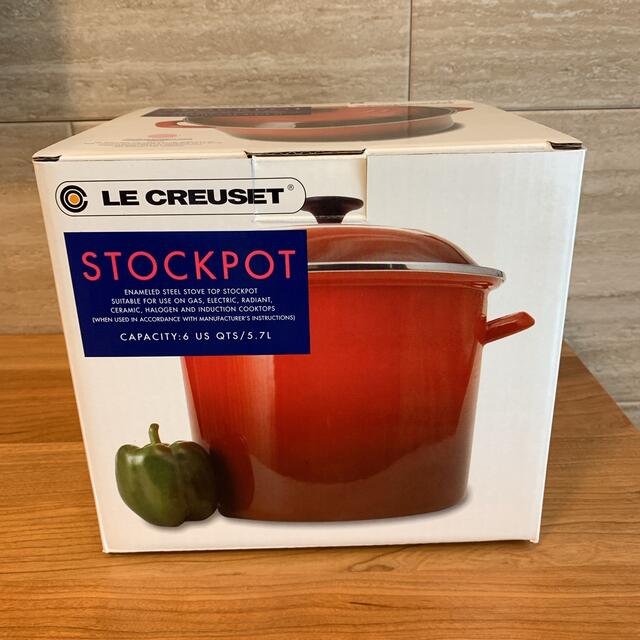 LE CREUSET(ルクルーゼ)の【希少！ピンク】ル・クルーゼ　ストックポット5.7L インテリア/住まい/日用品のキッチン/食器(鍋/フライパン)の商品写真