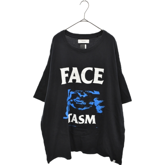 FACETASM ファセッタズム 17SS BIG Tee フロントロゴクルーネックカットソー オーバーサイズ半袖Tシャツ ネイビー ZUK-1030-03