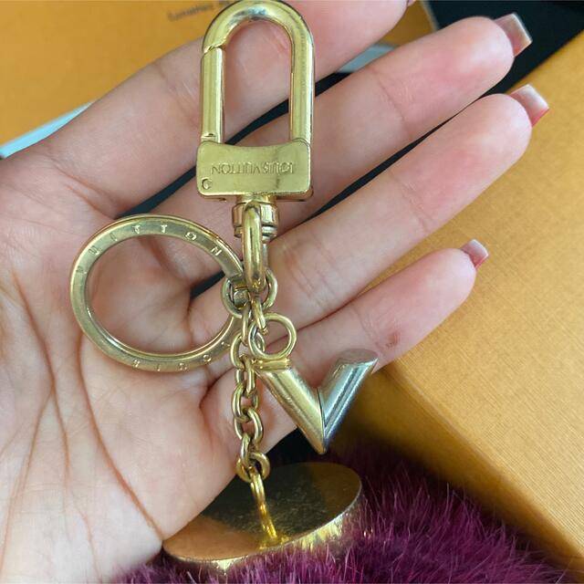 louis vuitton ファー keyチャーム - キーホルダー