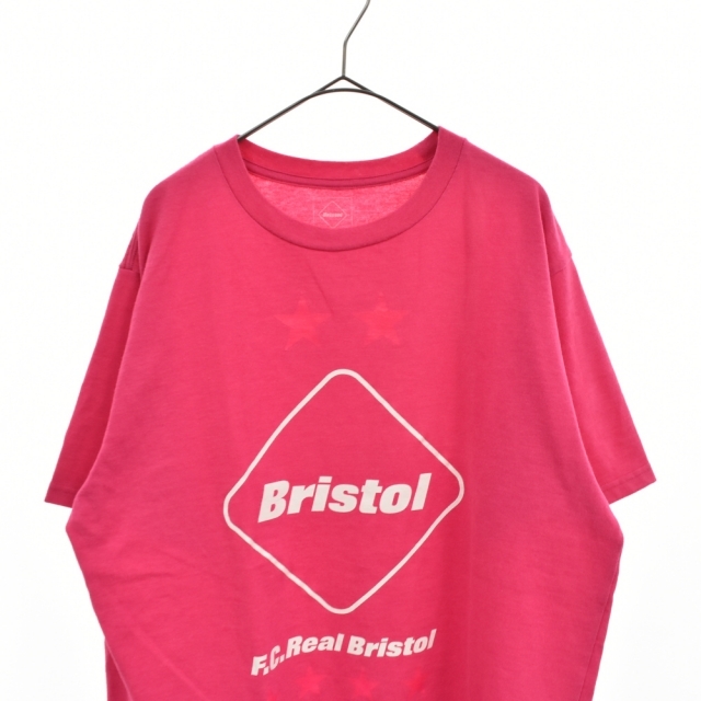 F.C.R.B.(エフシーアールビー)のF.C.R.B./F.C.Real Bristol/FCRB エフシーアールビー/エフシーレアルブリストル 19AW EMBLEM TEE エンブレムロゴプリント半袖Tシャツ ピンク FCRB-192065 メンズのトップス(Tシャツ/カットソー(半袖/袖なし))の商品写真