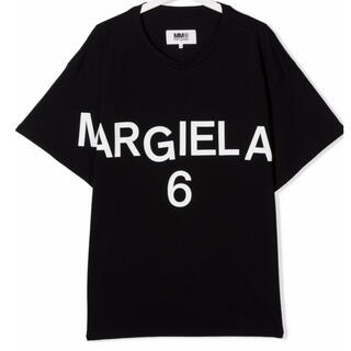 エムエムシックス(MM6)のMM6 メゾンマルジェラ ロゴTシャツ ブラック　12(Tシャツ(半袖/袖なし))