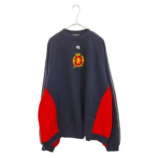 バレンシアガ(Balenciaga)のBALENCIAGA バレンシアガ 22SS LION CREST オーバーサイズ クルーネックスウェットトレーナー ネイビー 699217 TMV93(スウェット)