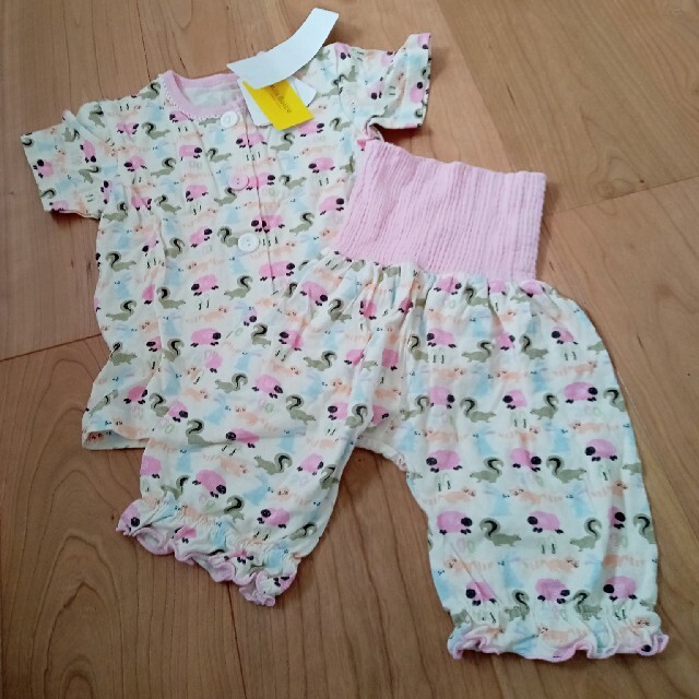 パジャマ　90サイズ　動物 キッズ/ベビー/マタニティのキッズ服女の子用(90cm~)(パジャマ)の商品写真