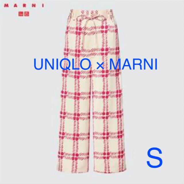 Marni(マルニ)の【新品/未使用】ユニクロ × MARNI ドレープイージーワイドストレートパンツ レディースのパンツ(カジュアルパンツ)の商品写真