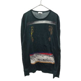 バレンシアガ(Balenciaga)のBALENCIAGA バレンシアガ Footmark フロントフォトプリント 長袖Tシャツカットソー グリーン 236348 TS968(Tシャツ/カットソー(七分/長袖))