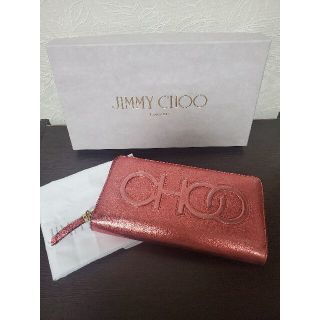 ジミーチュウ(JIMMY CHOO)のJIMMY CHOO　ベッティーナラウンド長財布　メタリックピンク(財布)