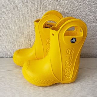 クロックス(crocs)の《たまゆら様専用》美品【crocs】レインブーツ（c7）(長靴/レインシューズ)