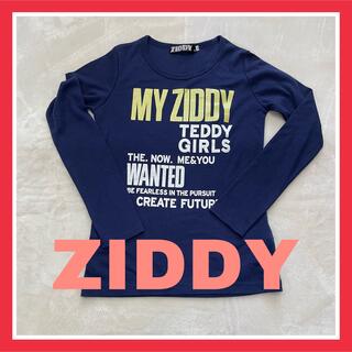ジディー(ZIDDY)のZIDDY 長袖トップス　ロゴ　ネイビー　ニコプチ　子供服　ブランド(Tシャツ/カットソー)