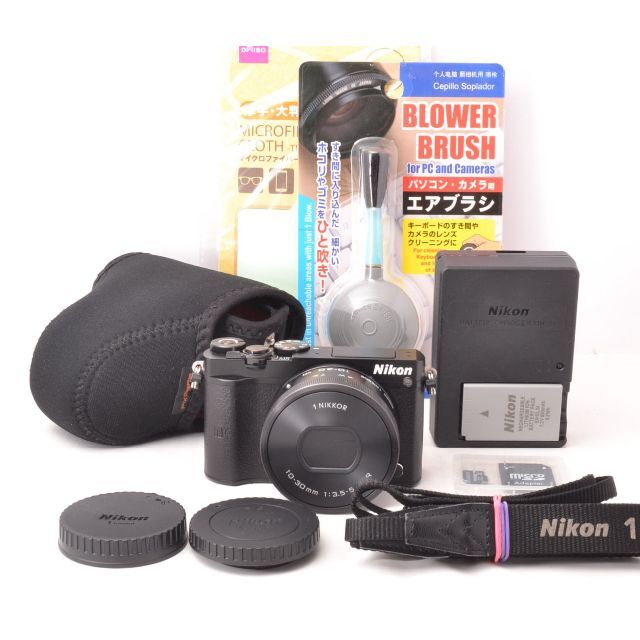 美品☆Wi-Fi搭載＆自撮り♪Nikon 1 J5 電動ズームレンズキット☆