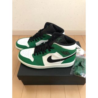 ナイキ(NIKE)のnike air jordan MID pinegreen パイングリーン(スニーカー)