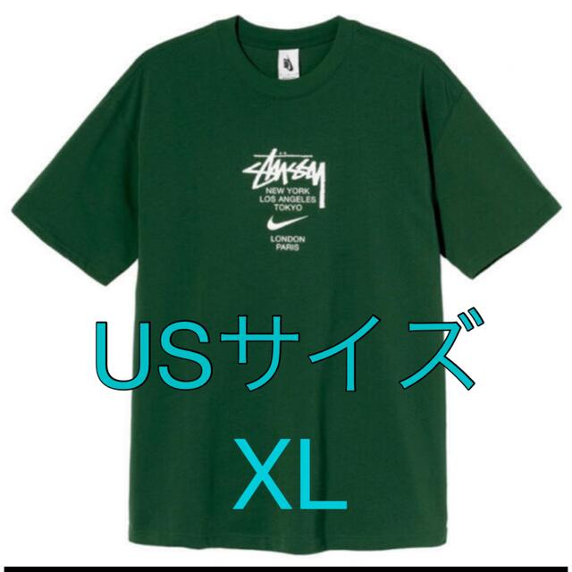 STUSSY(ステューシー)の新品　Nike x Stussy International Tee Green メンズのトップス(Tシャツ/カットソー(半袖/袖なし))の商品写真