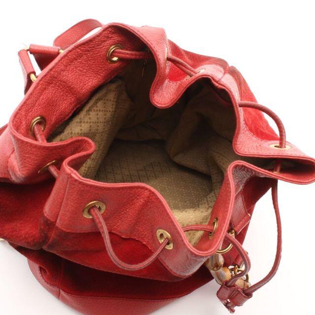 バッグ Gucci スエード レザー ピンクレッド 巾着の通販 by RECLO