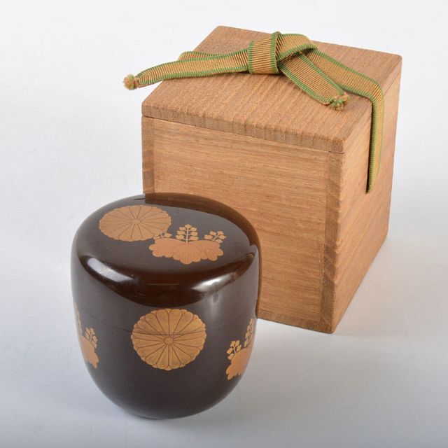 茶道具 塗師 松斎作 溜掻合 桐中棗 淡々斎書付箱 V R4520の通販 茶道具 塗師 松斎作 溜掻合 桐中棗 淡々斎書付箱 V R4520の通販