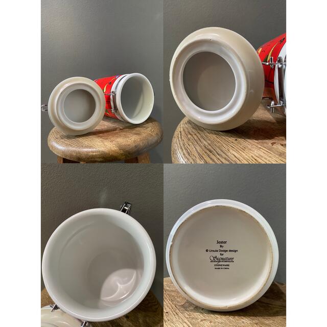ビンテージ アンティーク 陶器 容器 置物 ケース 猫 チャット ハート 美品 ハンドメイドのインテリア/家具(インテリア雑貨)の商品写真