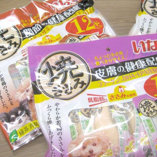 A4等級以上 【送料込】いなば 犬用焼ささみ関節+皮膚の健康配慮 12本