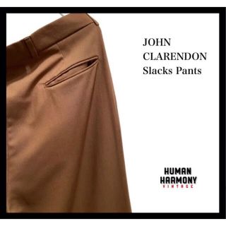 JOHN CLARENDN スラックスパンツ　Slacks 古着　USA製(スラックス)