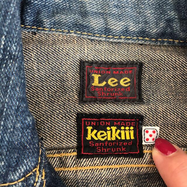 Keikiii(ケイキィー)のケイキィーLEEデニム120keikiiiコラボ古着ムチャチャ キッズ/ベビー/マタニティのキッズ服女の子用(90cm~)(ジャケット/上着)の商品写真