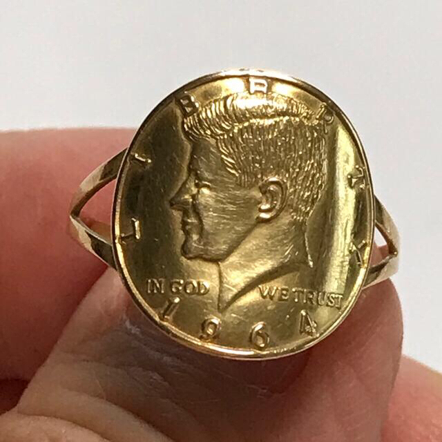 IN GOLD WE TRUST1964　ヴィンテージK18指輪 メンズのアクセサリー(リング(指輪))の商品写真