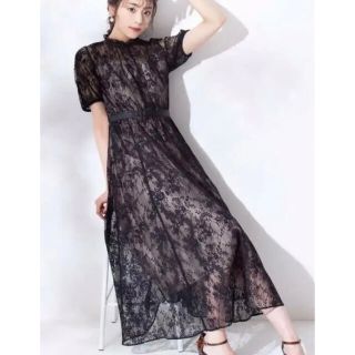 ジルバイジルスチュアート(JILL by JILLSTUART)のJILL by JILLSTUART レース×グログランベルトワンピース(ロングワンピース/マキシワンピース)