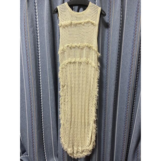 Ameri VINTAGE(アメリヴィンテージ)の【再値下げ】 MEDI LITTLE FRINGE KNIT レディースのワンピース(ロングワンピース/マキシワンピース)の商品写真