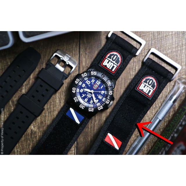 Luminox(ルミノックス)のラスト1本★ ルミノックス★Scott 限定Strap 赤ロゴ★+カラビナ メンズの時計(レザーベルト)の商品写真