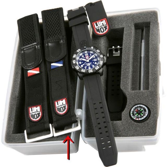 Luminox(ルミノックス)の2013’s★ ルミノックス★Scott 限定Strap 青ロゴ★+カラビナ メンズの時計(レザーベルト)の商品写真