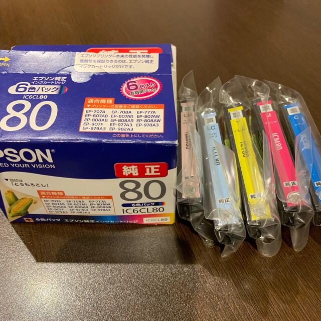 EPSON インクカートリッジ IC6CL80 インテリア/住まい/日用品のオフィス用品(その他)の商品写真