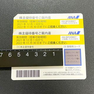 エーエヌエー(ゼンニッポンクウユ)(ANA(全日本空輸))のANA 株主優待券2枚(その他)