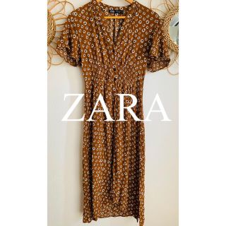 ザラ(ZARA)の美品　ZARA ザラ　花柄　ワンピース ロングワンピース　人気　完売(ロングワンピース/マキシワンピース)