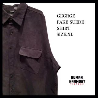 GEGRGE FAKESUEDE SHIRT フェイクスエードシャツ　ゆるだぼ(シャツ)