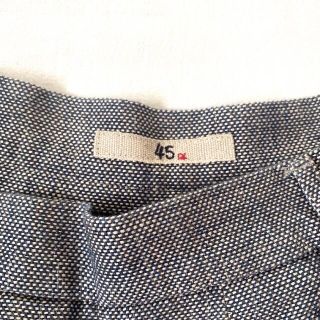 低価 美品 3 日本製 45rpm 45R インディゴギマツイード刺繍スカート