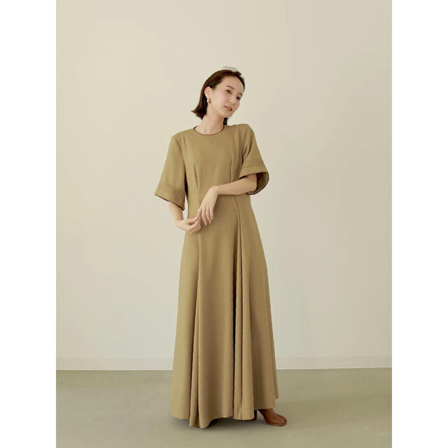 PINTUCK JACQUARD FLARE DRESS louren | tradexautomotive.com