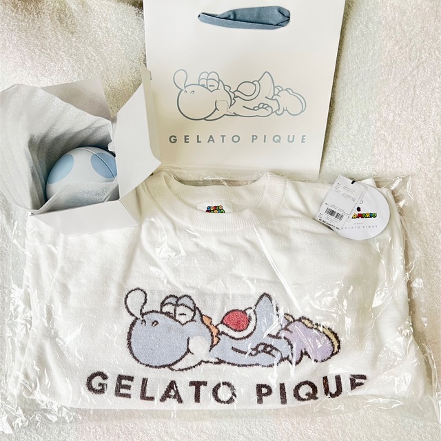 gelato pique(ジェラートピケ)の【なか様専用】ジェラピケ　ヨッシー　ブルーセット レディースのルームウェア/パジャマ(ルームウェア)の商品写真