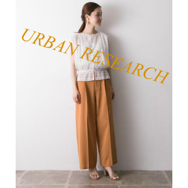 URBAN RESEARCH(アーバンリサーチ)の【最終価格】ジョーゼットワイドパンツ アーバンリサーチ 定価¥12,100 レディースのパンツ(クロップドパンツ)の商品写真