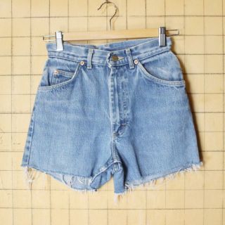 リー(Lee)のUSA製 Lee カットオフデニムショートパンツW25レディースキッズss108(ショートパンツ)