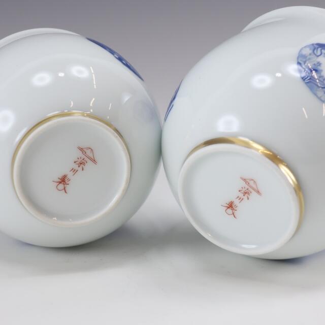 深川製磁 ブルーチャイナ 夫婦揃い 組湯呑 食器 | bombaytools.com