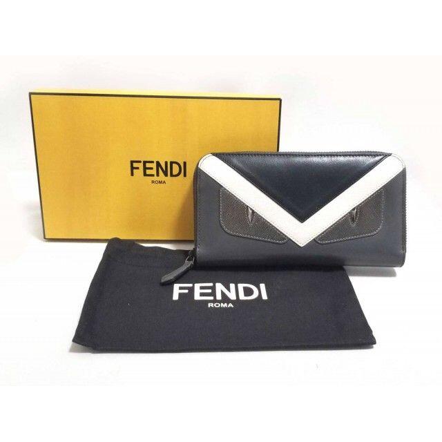 7579 FENDI バグズアイ モンスター ラウンドフリァスナー 長財布