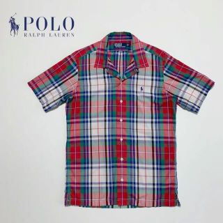 ポロラルフローレン(POLO RALPH LAUREN)の☆美品 ラルフローレン マドラス チェック オープンカラー 開襟 半袖 シャツ(シャツ)