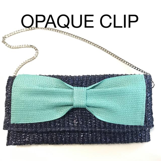 OPAQUE.CLIP(オペークドットクリップ)のOPAQUE.CLIP ビッグリボン ストローバッグ レディースのバッグ(ショルダーバッグ)の商品写真