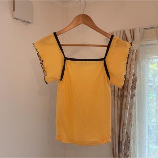 peter様専用＊。15日までお取り置き中　vintage イエロートップス(Tシャツ(半袖/袖なし))