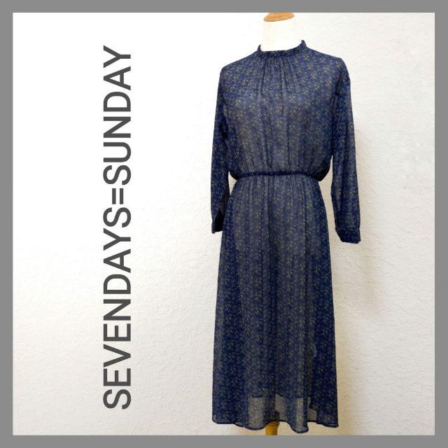 SEVENDAYS=SUNDAY(セブンデイズサンデイ)の♡SEVENDAYS=SUNDAY セブンデイズサンデイ ワンピース L 美品 レディースのワンピース(ひざ丈ワンピース)の商品写真