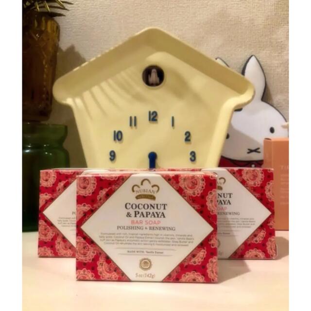 Cosme Kitchen(コスメキッチン)の◆ NUBIAN HERITAGE：ココナッツ&パパイヤ・新品 コスメ/美容のボディケア(ボディソープ/石鹸)の商品写真