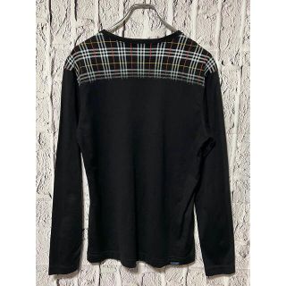 バーバリー(BURBERRY)のバーバリー ロンドン ロンT 長袖カットソー ホース チェック ブラックM(Tシャツ/カットソー(七分/長袖))