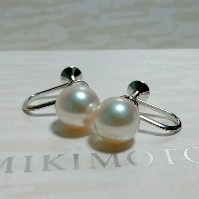 MIKIMOTO - 美品 ミキモト K18 パールイヤリング 約8.5ミリ ホワイト