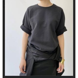 アパルトモンドゥーズィエムクラス(L'Appartement DEUXIEME CLASSE)のLOOPWHEELER  Half Sleeve Sweatループウィラー黒(トレーナー/スウェット)