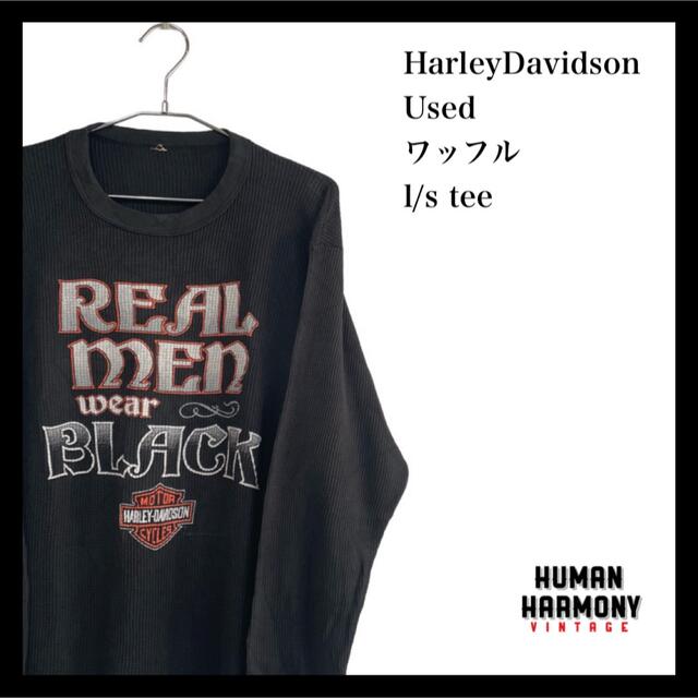 Harley Davidson - ハーレーダビッドソン HarleyDavidson ワッフルロンＴ 古着